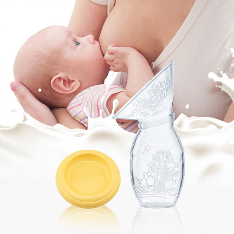 Hot Baby Feeding Manual Breast Pump Partner Breast Collector Automatic Correction Breastmilk Silicone Breast Pump