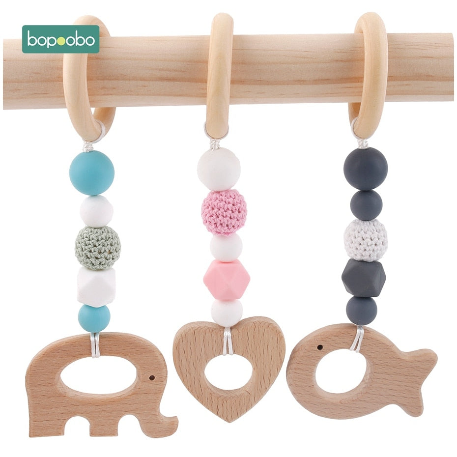 Bopoobo 10pc Baby Nursing Teething Crochet Beads Chewable Beads DIY Jewelry Nursing Accessories Gehaakte Toy Baby Teether 16mm