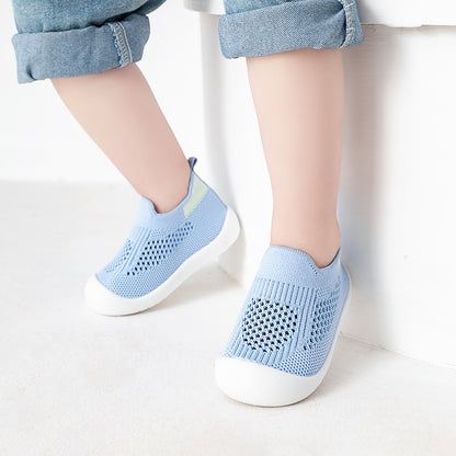 Spring Popular New Baby Shoes Mesh Knit Breathable Kid Girls Boys 0-3T Summer Slip-On Casual Sneakers Toddler Non-Skid Prewalker