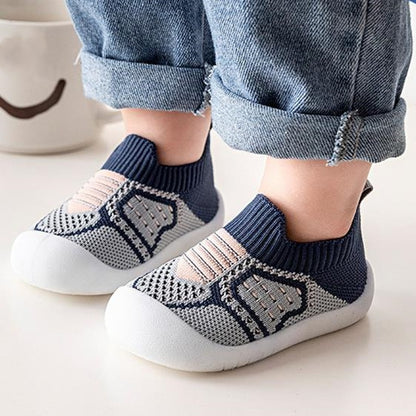 Baby Shoes Anti-slip Breathable Infant Crib Floor Socks with Rubber Sole for Children Girls Boys Mesh Shoes Soft Bottom Slippers