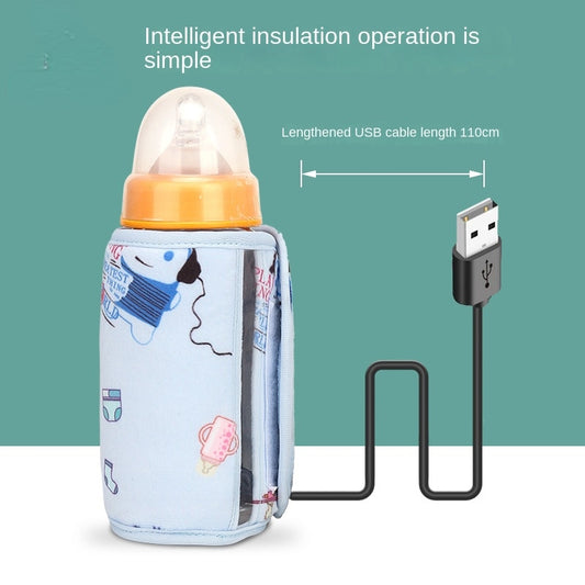 Usb Portable Baby Bottle Warmer Heater Car Charger Travel Cup Milk Thermostat Bottle Heat Cover Removable Bottle Heater