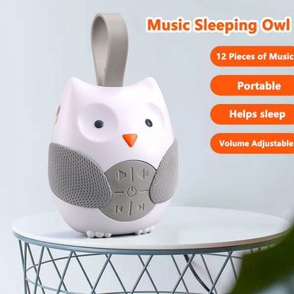 Newborn Owl White Noise Machine Aid Baby Sleeping Monitors Speaker Music Player for Appeasing Crying Child 0-3 Y Music Player