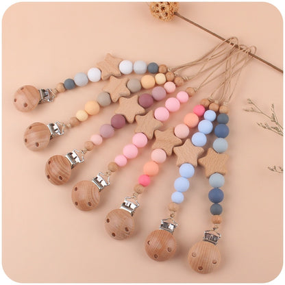 New Cute Silicone Baby Pacifier Clips Silicone Pacifier Chain Nipple Bracket Holder For Nipples Toddler Toys Baby Shower Gift