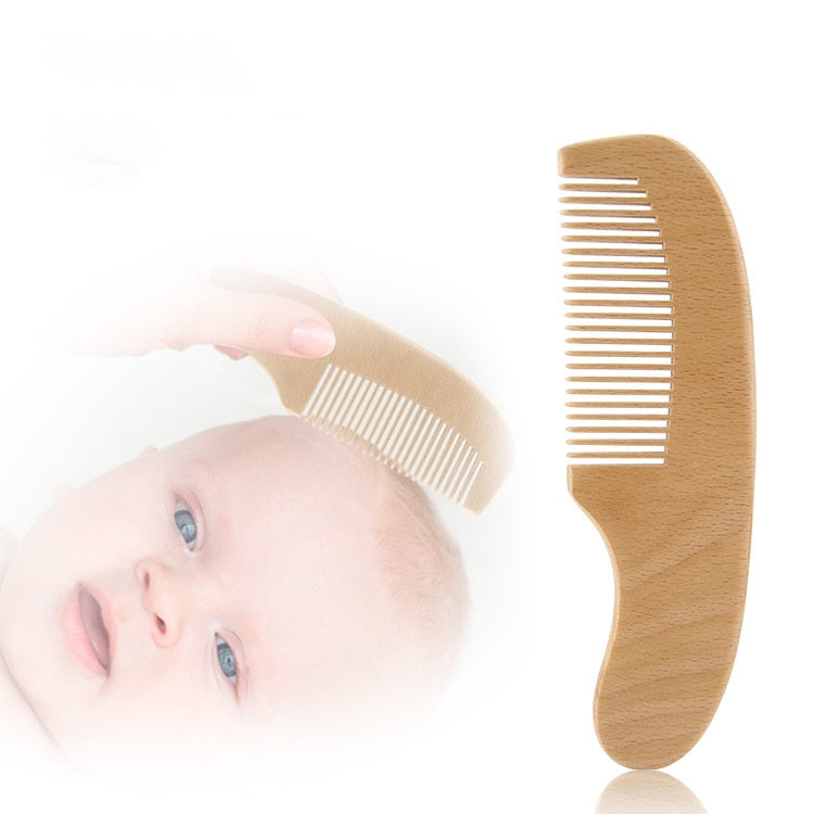 Personalized Wooden Baby Brush Custom Name Baby Wool Comb New Born Hair Brush Infant Head Massager Bath Brush Comb for Kids