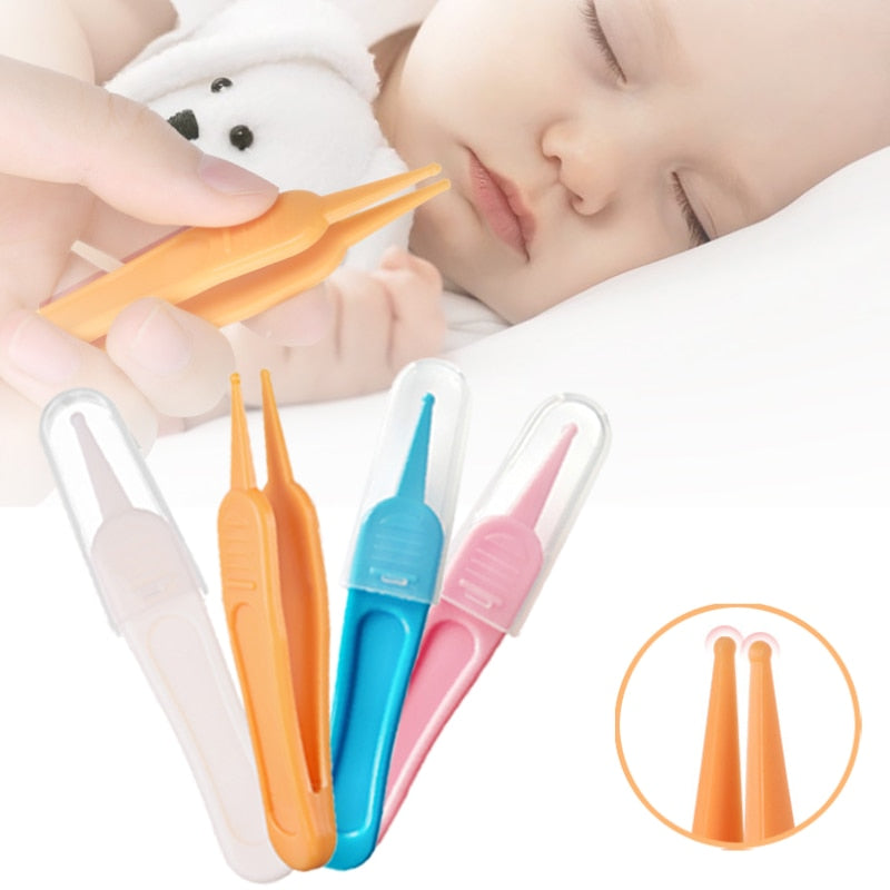 Baby Dig Booger Clip Infants Ear Nose Navel Clean Tools Kids Safety Tweezers Cleaning Forceps Toddler Nasal Cavity Care Supplies