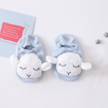 Baby Toddlers Home Floor Non-slip Dispensing Socks Cartoon Doll Cotton Socks for 0-3Y Girls Boys Kids Newborn Infant Clothes