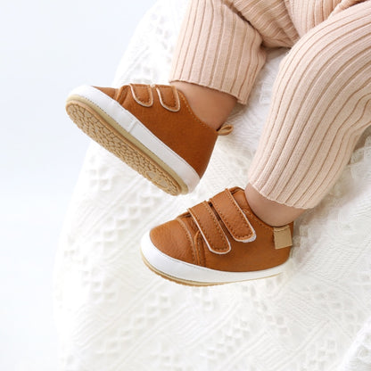 New Baby Shoes Retro Leather Boy Girl Shoes Multicolor Toddler Rubber Sole Anti-slip First Walkers Infant Newborn Moccasins