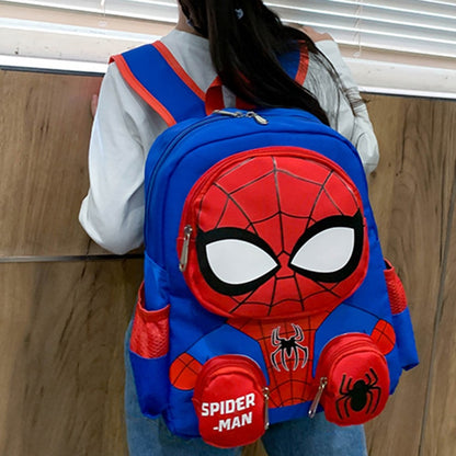 Disney Backpacks Super Heroes Student School Bag Cartoon 3D Stereo Kindergarten Backpack 3-10year Children's Travel Bag Gift