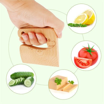 Kids Cooking Cutter Set Kitchen Baking Knife Children's Cooking Knives Serrated Edges Kids Knives to Cut Fruits Kitchen Supplies