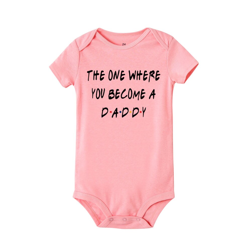 Pregnancy Announcement Friends Newborn Bodysuit Baby Infant Toddler Jumpsuit We Become Parents Baby Clothes Gifts for New Parent