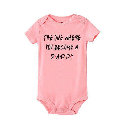 Pregnancy Announcement Friends Newborn Bodysuit Baby Infant Toddler Jumpsuit We Become Parents Baby Clothes Gifts for New Parent