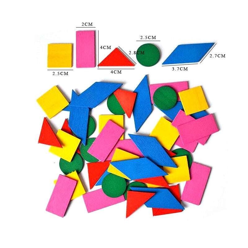 Colorful DIY Wooden Counting Sticks for Children Early Learning Puzzle Montessori Toys Geometry Shape Chips Blocks Math Toys DDJ