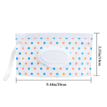 EVA Baby Wet Wipe Pouch Cute Snap-Strap Refillable Wet Wipes Bag Flip Cover Tissue Box Outdoor Useful Baby Stroller Accessory