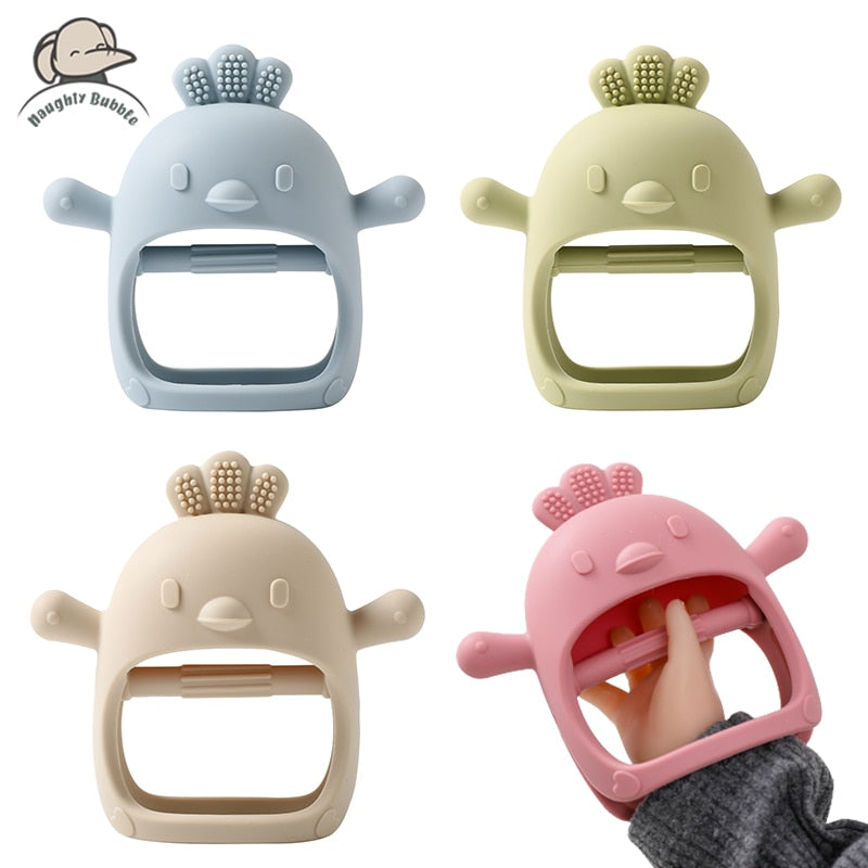 Baby Teether Gloves Pacifier Kids Teething Silicone Newborn Dental Care Gums Anti-eating Hand Molar Stick Baby Accessories