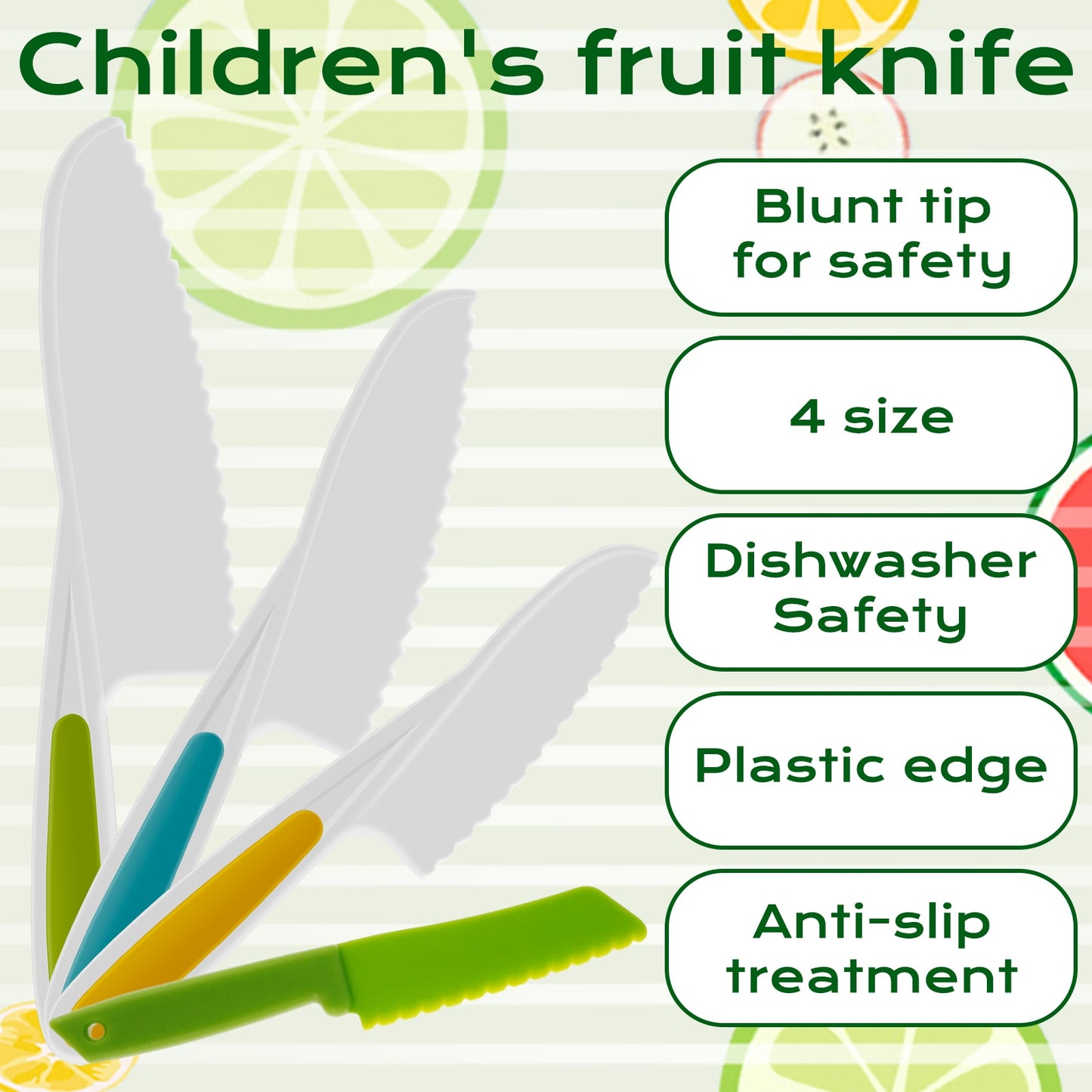 Kids Cooking Cutter Set Kitchen Baking Knife Children's Cooking Knives Serrated Edges Kids Knives to Cut Fruits Kitchen Supplies