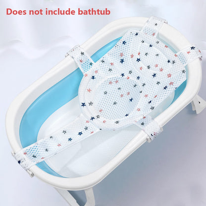 Baby Bath Seat Support Mat Foldable Baby Bath Tub Pad & Chair Newborn Bathtub Pillow Infant Anti-Slip Soft Comfort Body Cushion