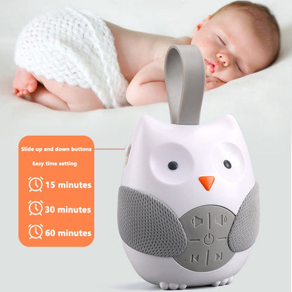 Newborn Owl White Noise Machine Aid Baby Sleeping Monitors Speaker Music Player for Appeasing Crying Child 0-3 Y Music Player