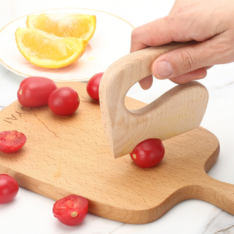 Safe Kitchen Cutting Toy Kids Wooden Cooking CutterFish-Shaped Children'S Kitchen Tools Cute Vegetables Fruits Knife Safety